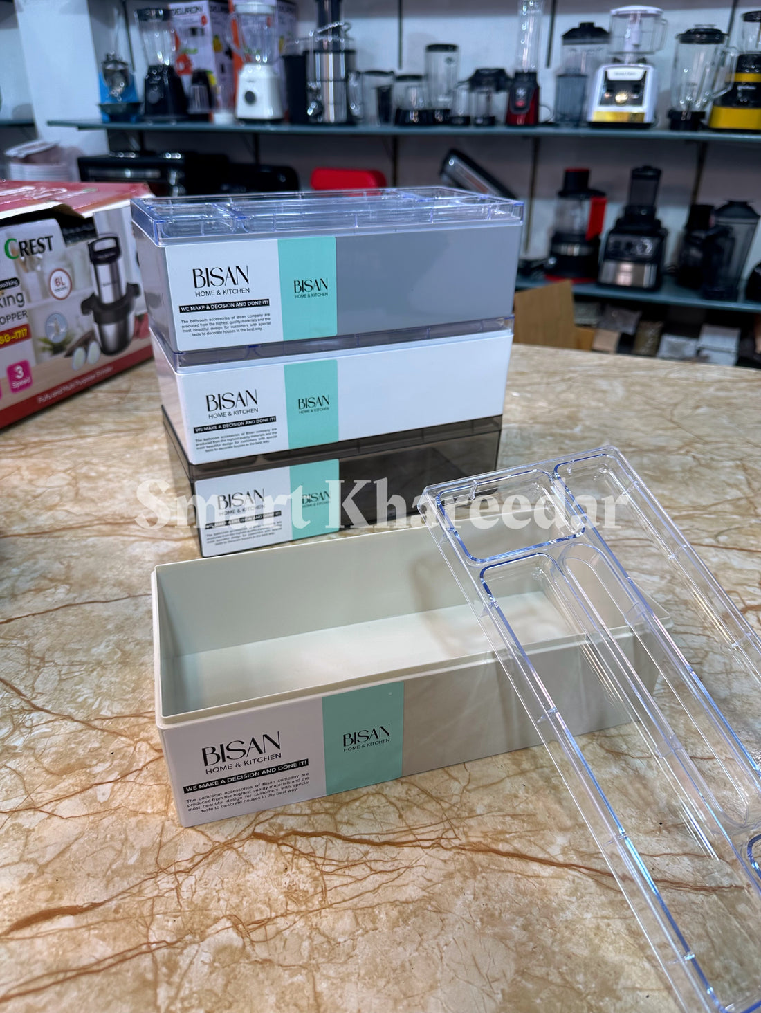 Bisan Premium Tissue Box with Acrylic Cover | Tabletop Organizer