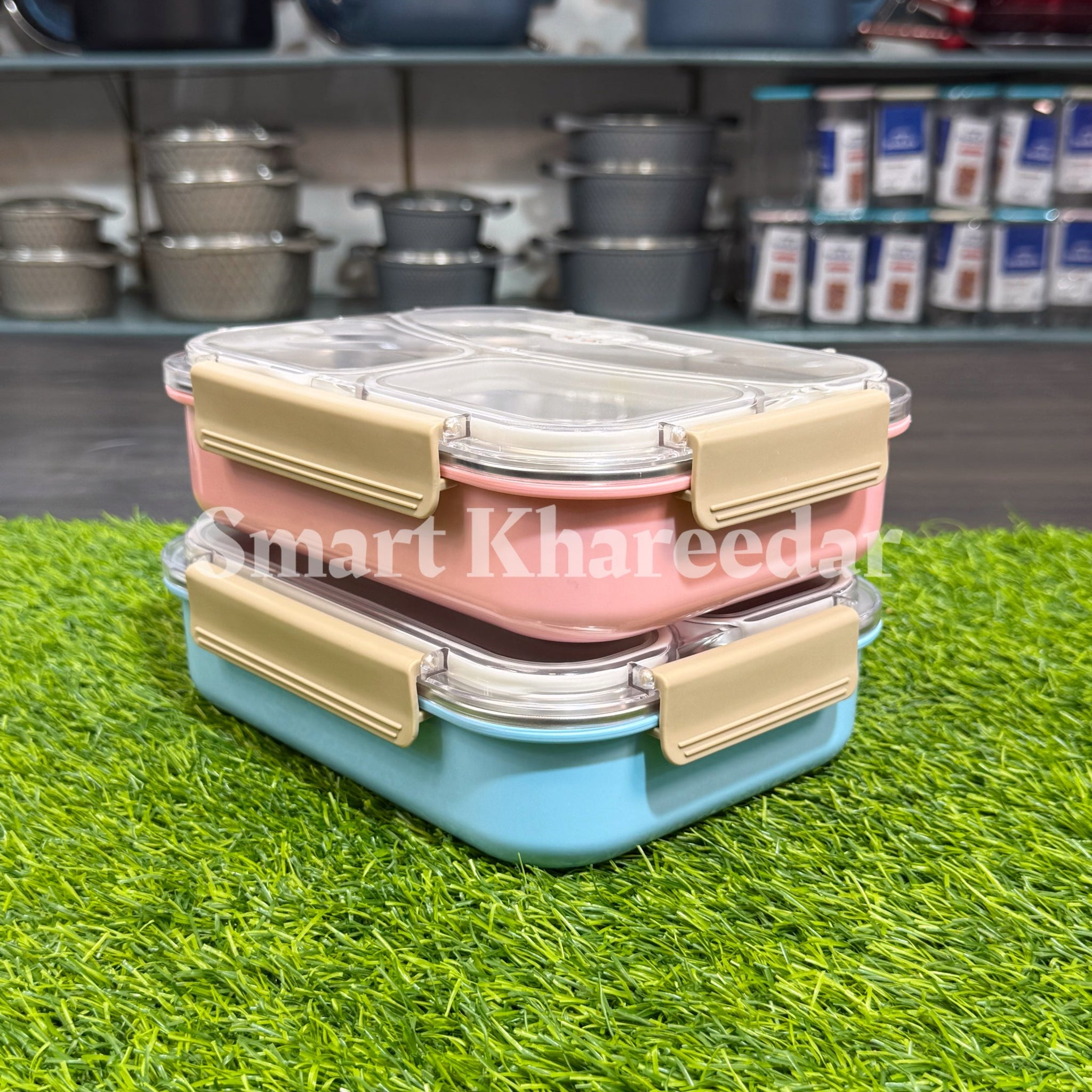 Banto 3 Section Separate Isolation Airtight Hot&Cool Lunch Box - Tiffin Box