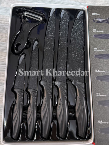 6pc Sharp Stainless Steel Kitchen Knife Set