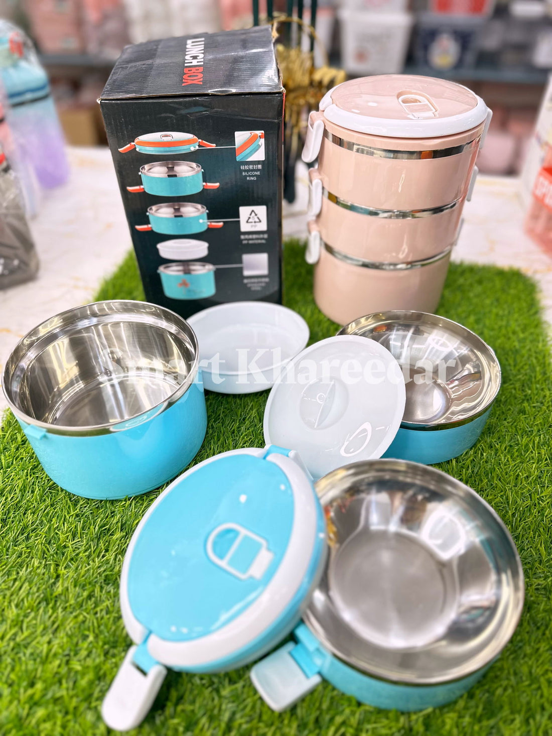 3 Layer Hot & Cool Office Lunch Box - Smart Khareedar
