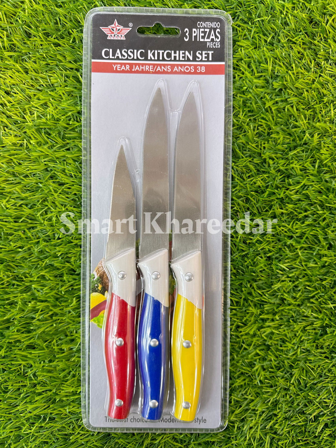 3 Pcs Sharp Kitchen Knife Set - Smart Khareedar