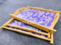 3 pc Bamboo WOODEN TRAY SET [with 3d print] - Smart Khareedar
