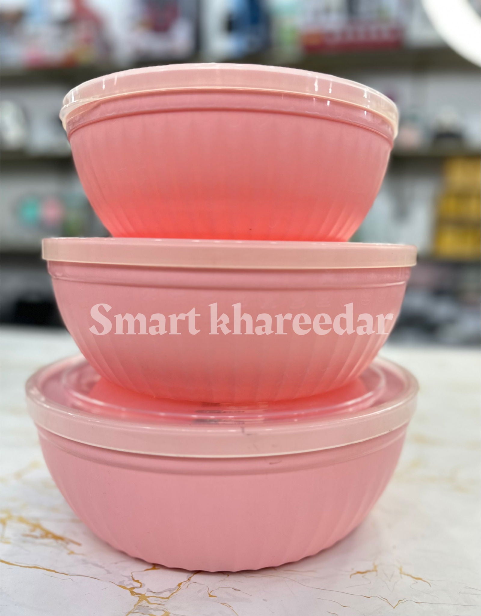 3 pcs Baran Bowl Set [with Lids] - Smart Khareedar