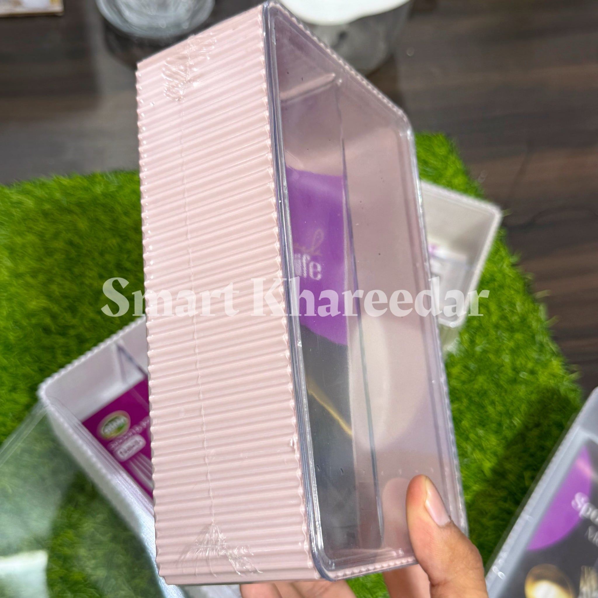 2 Section Rima Container with Acrylic Lid - Cutlery Organizer | Cookie Box