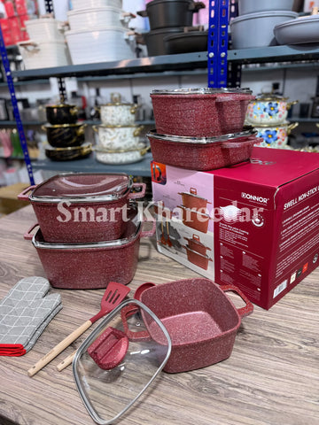 DONNOR 16pc Granite Non-Stick 6 Layers COOKWARE SET | Making Life Easier