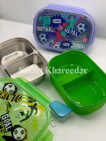 Stainless Steel Unbreakable 2 section Lunch Box