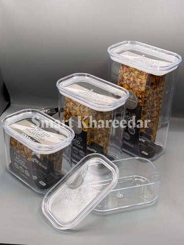 4pc Acrylic Flip Lid Food Container | Airtight Jar set