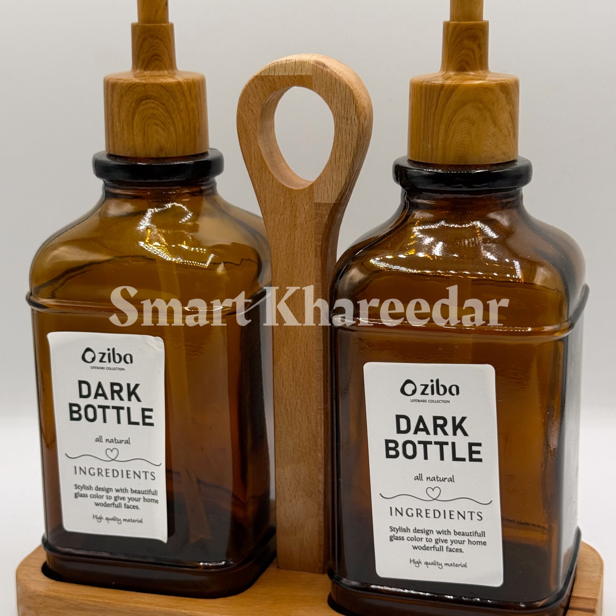 Ziba 2pc Wooden Liquid Holder Set (Vanish) - Saucer Set