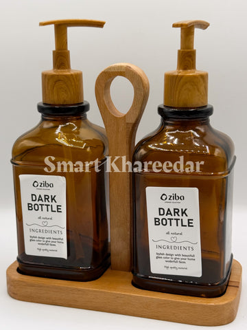 Ziba 2pc Wooden Liquid Holder Set (Vanish) - Saucer Set