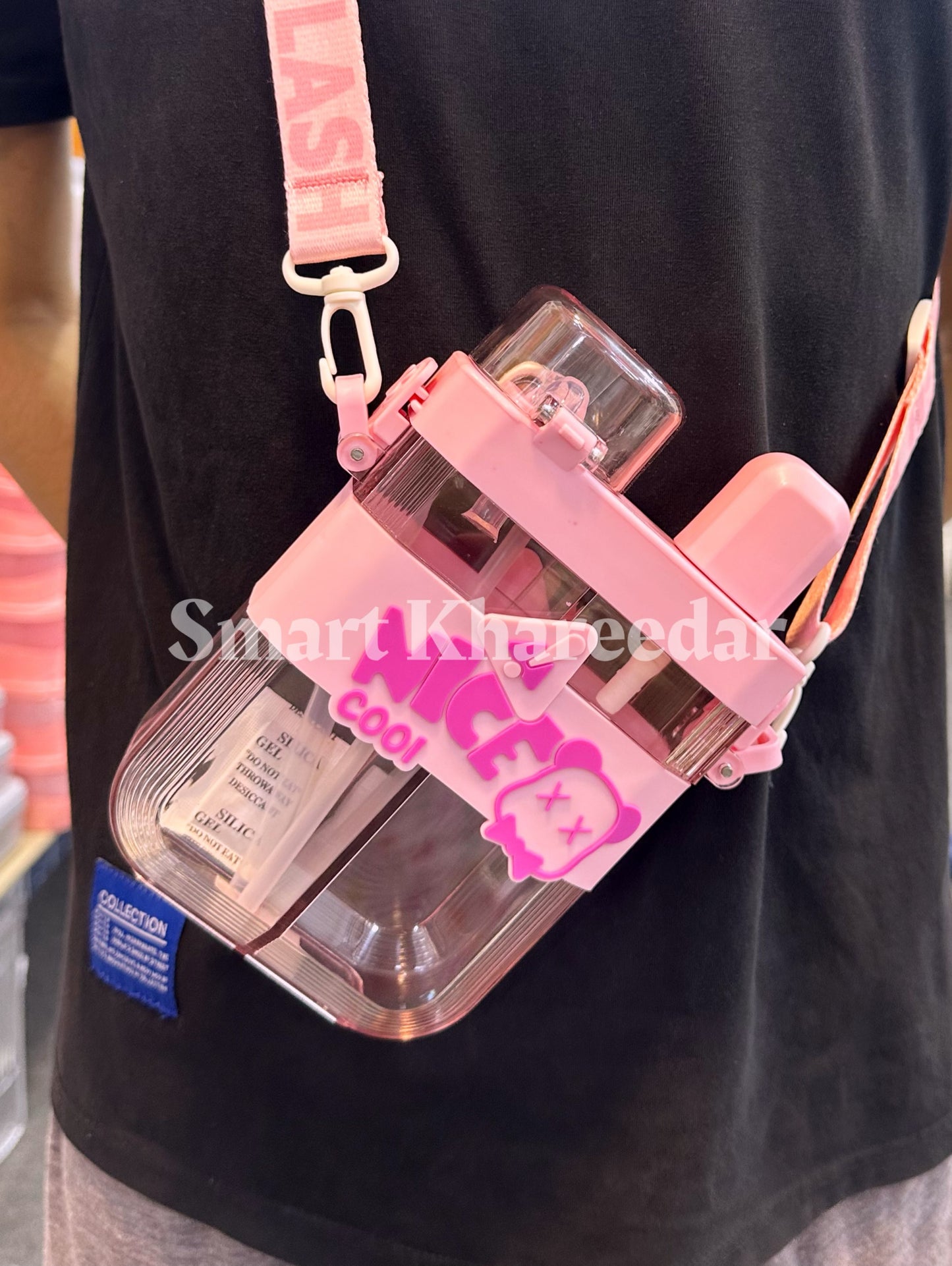 NoteBook Acrylic Sipper + Water Bottle with Strap