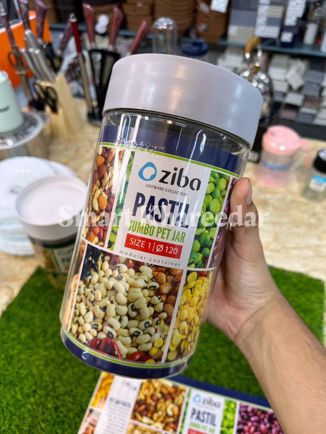 2L Ziba Plastic Airtight Pet Jar - Size 5