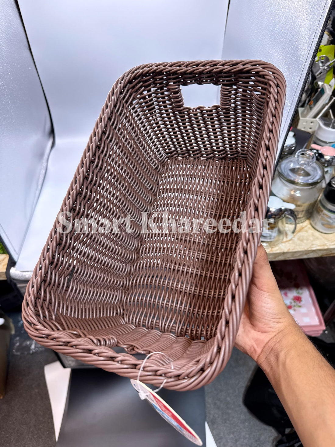 Ziba Hand Woven Deep Weave Basket - Cane Basket - 31x21x16cm