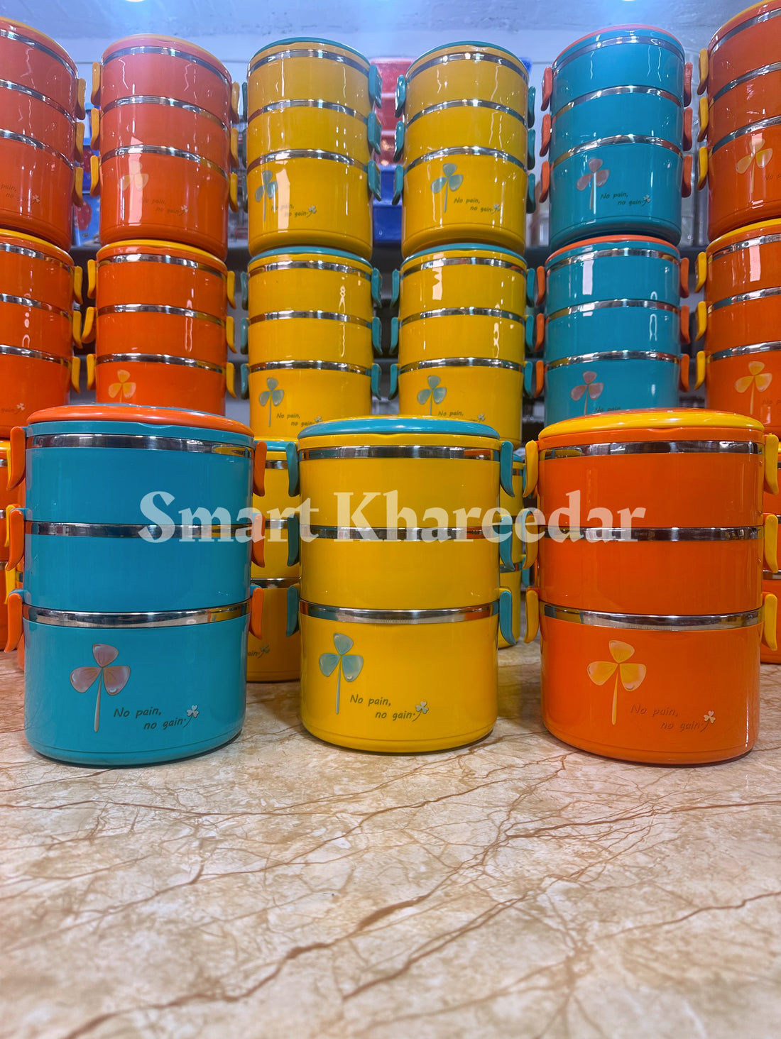 3 Layer Hot & Cool Office Lunch Box (inner stainless steel)