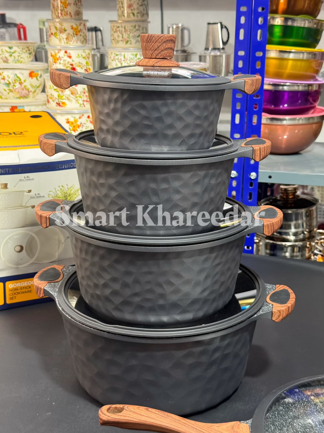 DONNOR 10pc Die-Cast Granite Cookware Set | make life easier