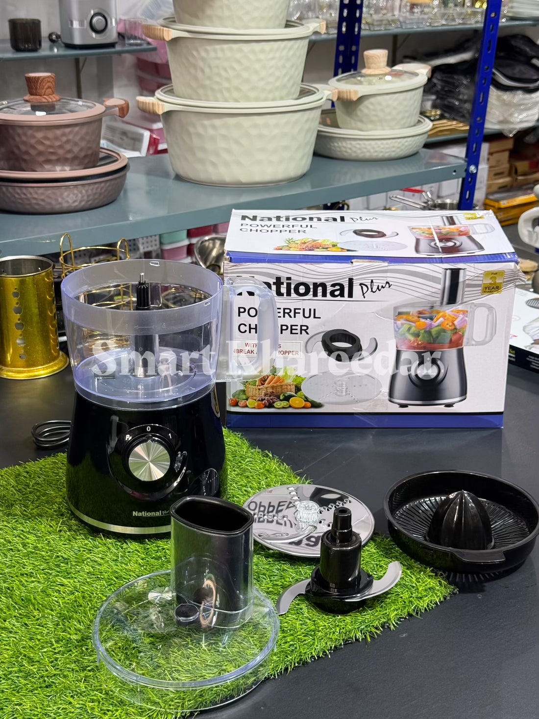 National Plus Food Processor 4in1 Multifunctional Chopper | Gratter | Slicer and Citrus Machine