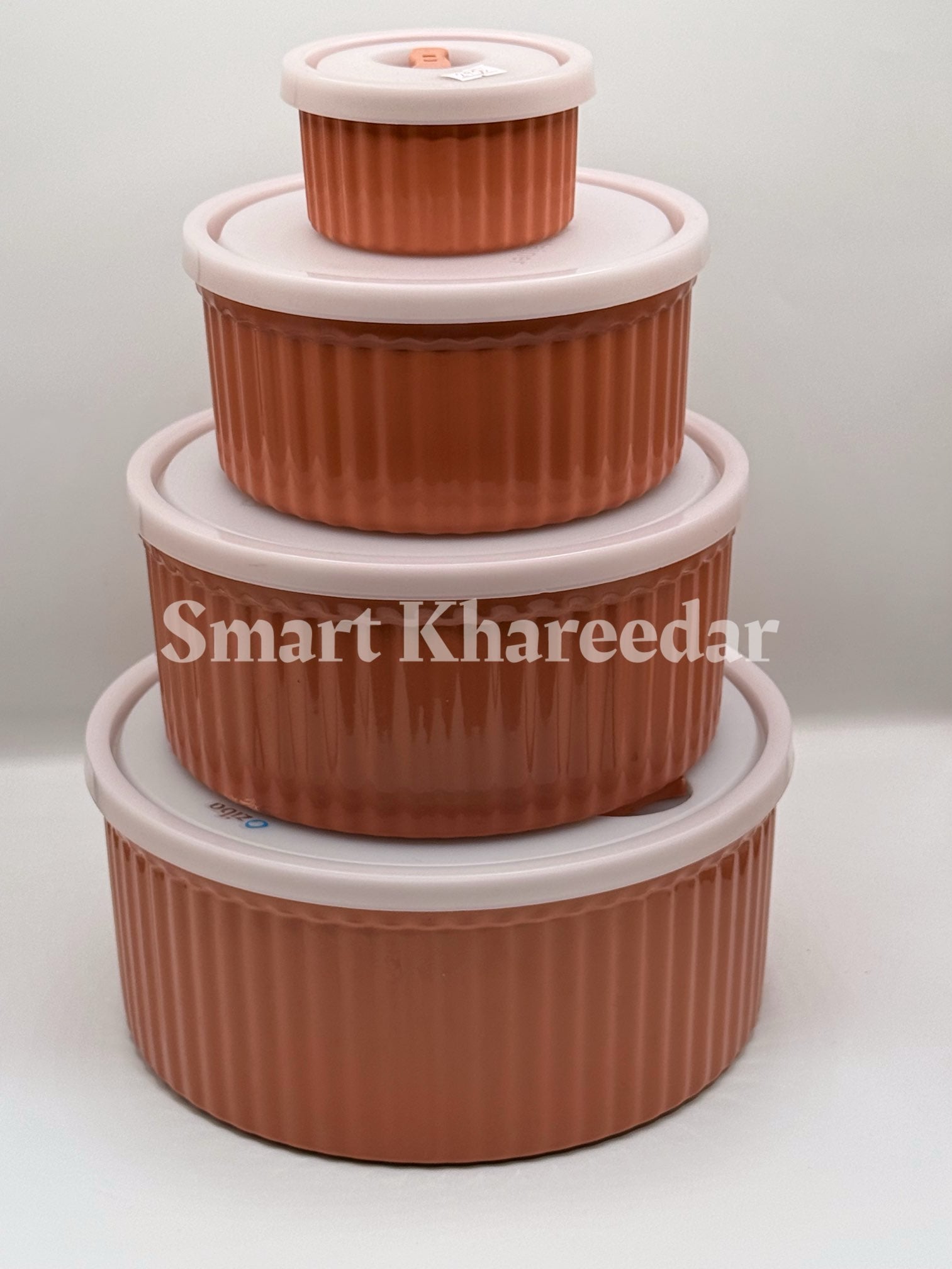 Ziba 4pc Round Jumbo Airtight Bowl Set - Food Storage Container Set