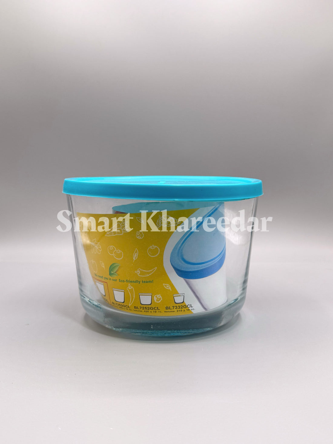 Kaveh Tempered Glass Bowl with Silicone Lid - Round Large | 1kg