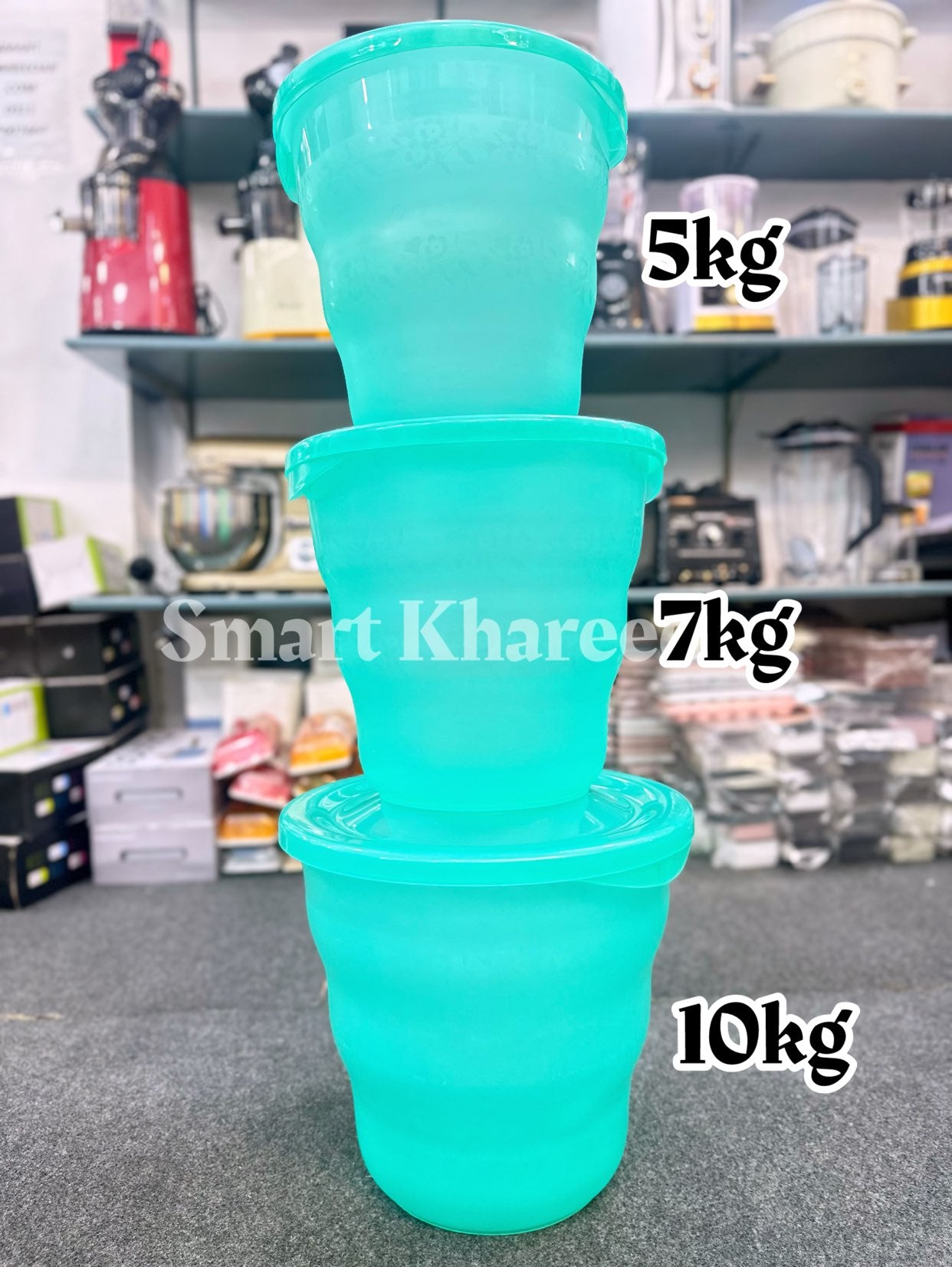 Pack of 3 Big Size Bucket Jar | 5kg+7kg+10kg