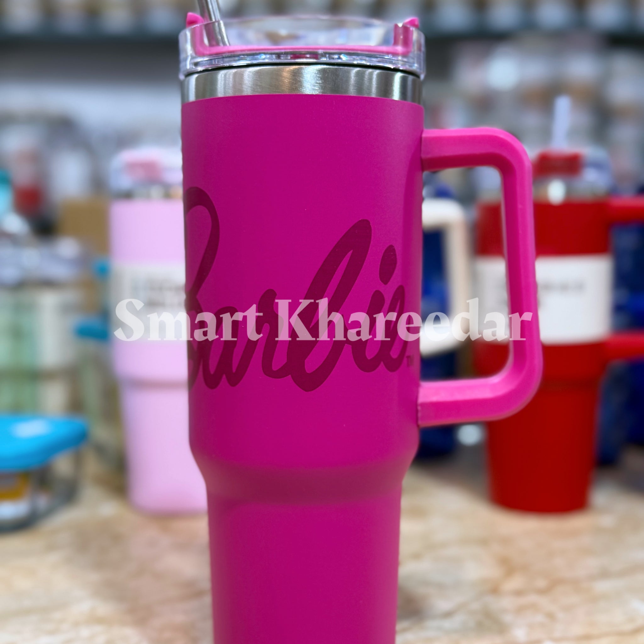 1200ml Quencher Textured Tumbler - Stainless Steel Stanley Cup with Steel Straw (40-oz)