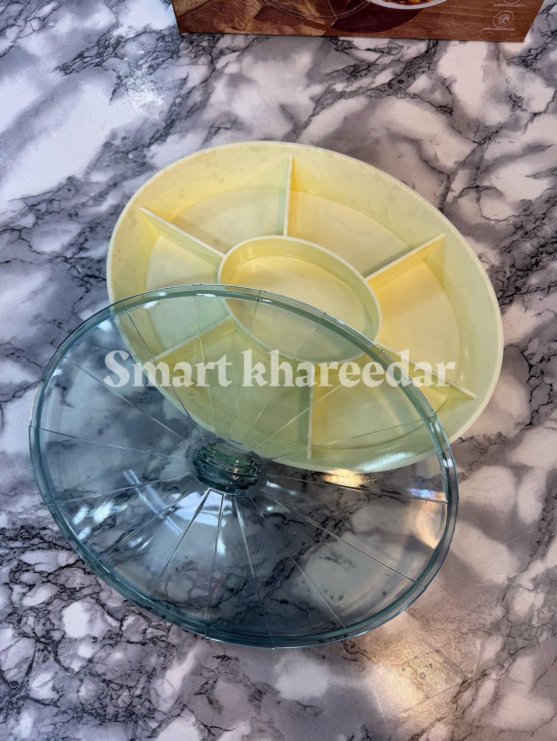 Deluxe 7 Section Dry Fruit Tray with Acrylic Lid