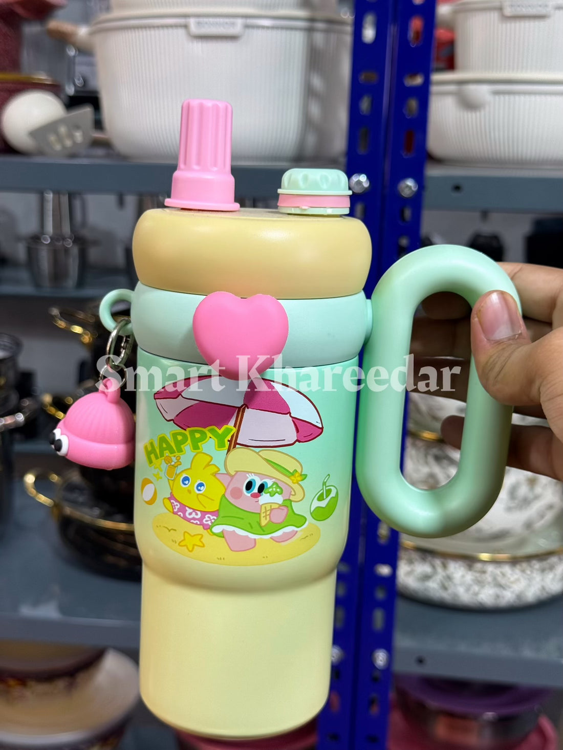 Stanley Style Kids Double Sipper Bottle Tumbler | 890ml