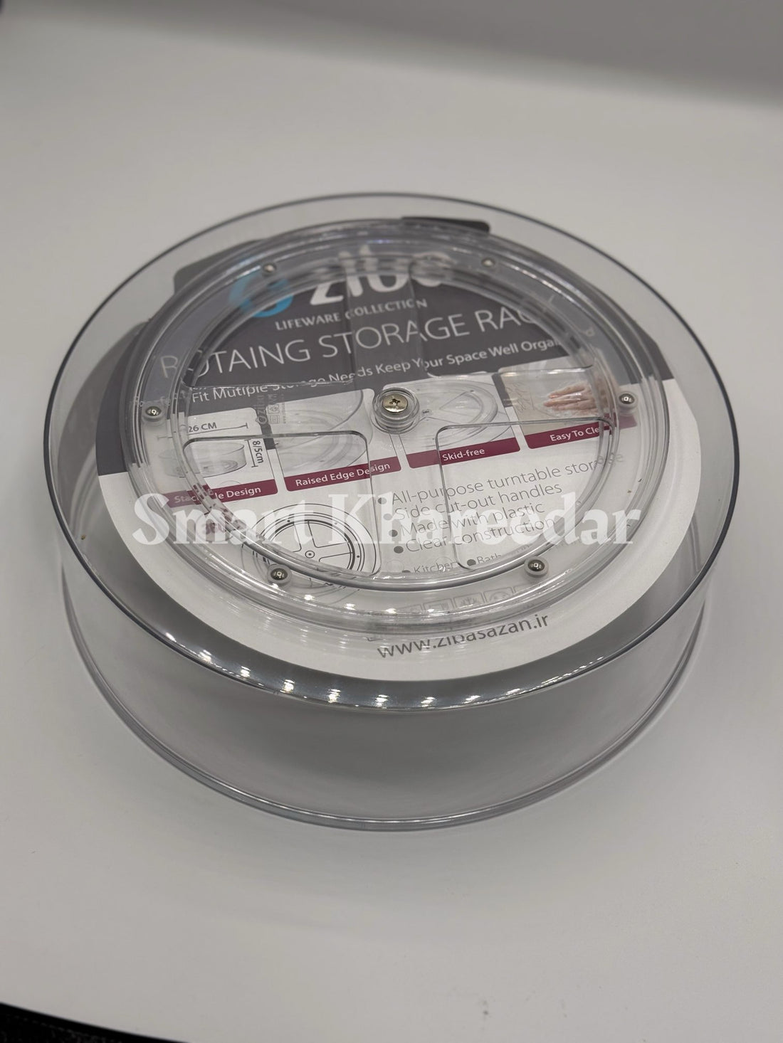 Ziba Acrylic Rotating Storage Rack - 12 inches