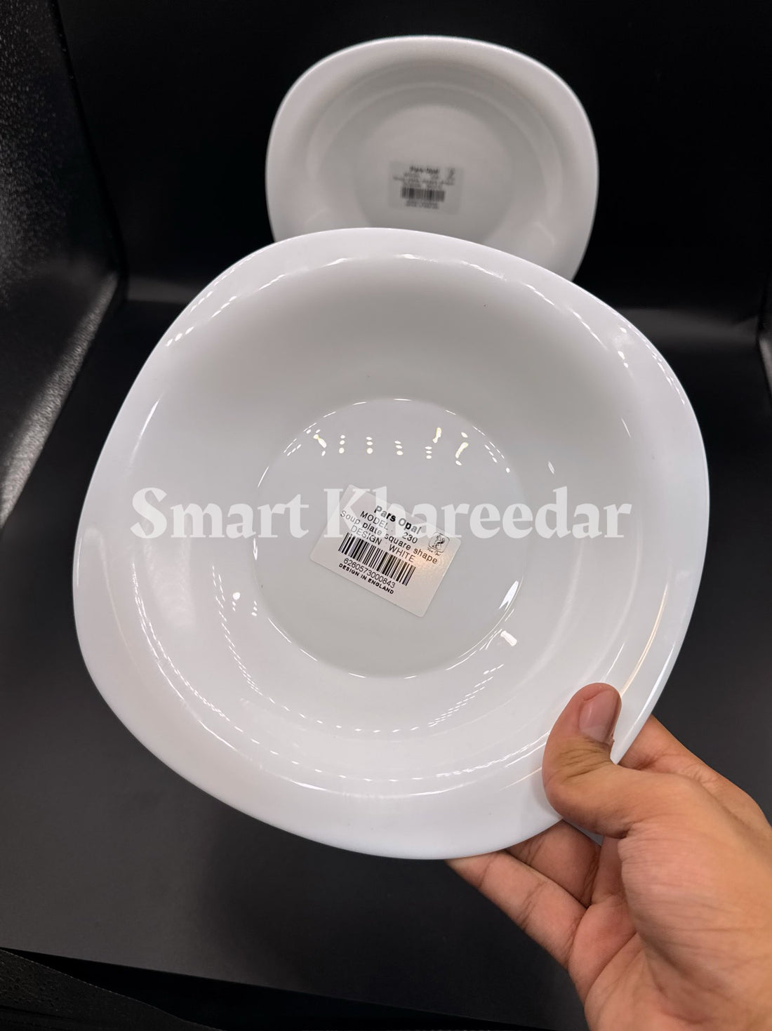 Marble Stone Soup Plate Square - Paras Opal Salan Plate