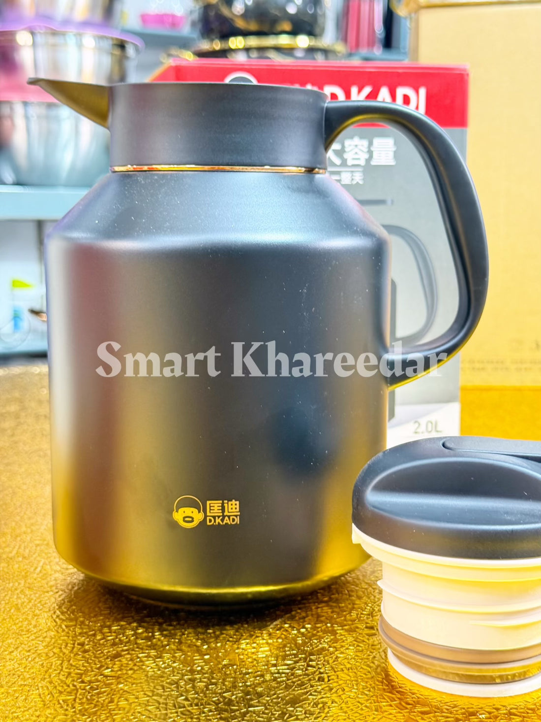 D.KADI Thermal Jug 2.0L | Double Wall Vacuum Insulated Stainless Steel Flask | 24 Hours Hot & Cold | Ergonomic Handle