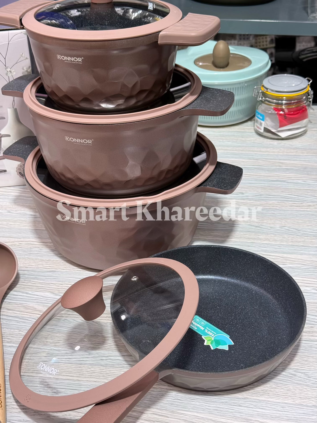Donnor 12pc Die-Cast Diamond Cut Advance Granite Never-Sticking COOKWARE SET