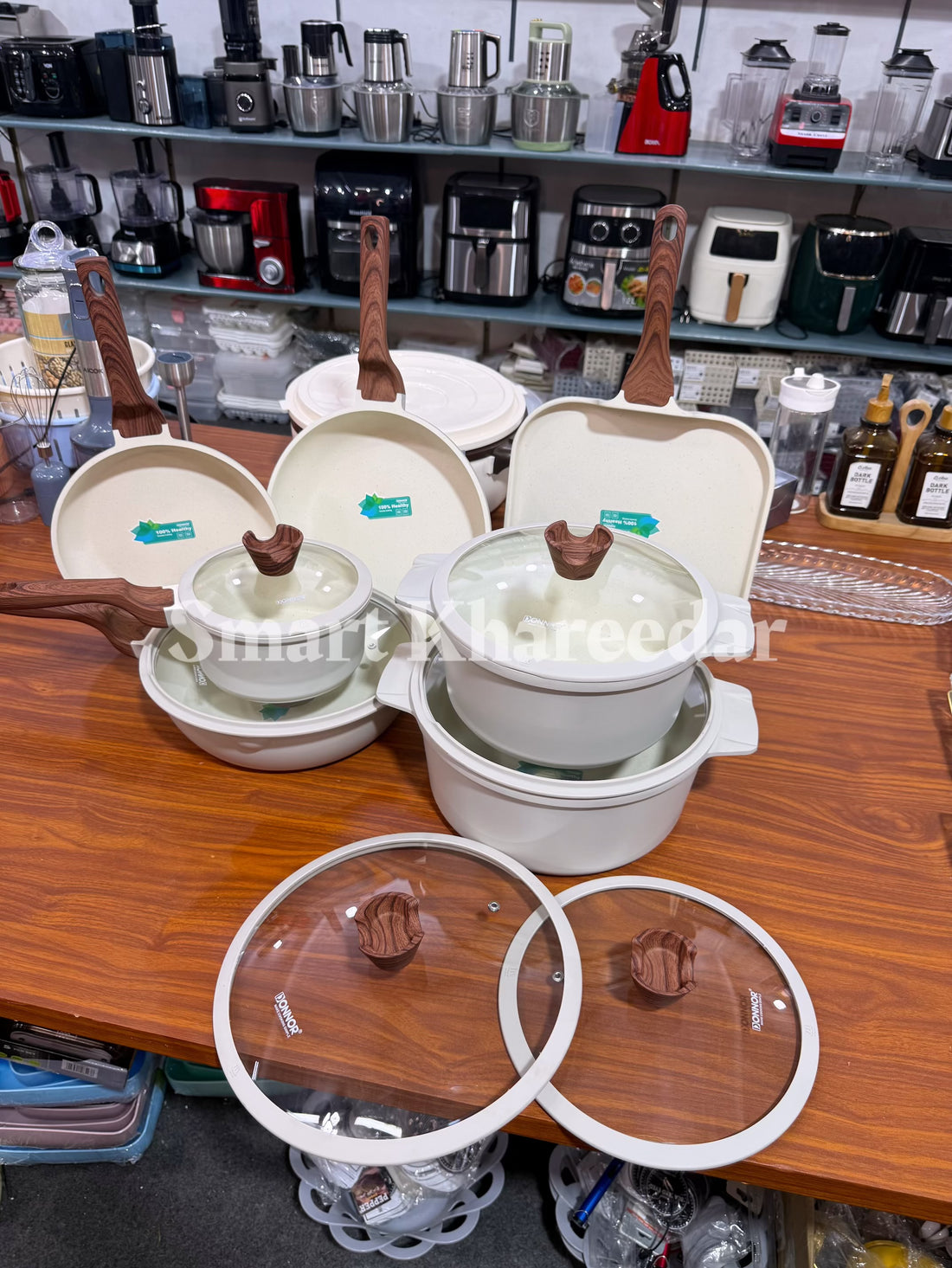 Donnor 21pc Die-Cast Granite Cookware Set | Marble Stone Coating