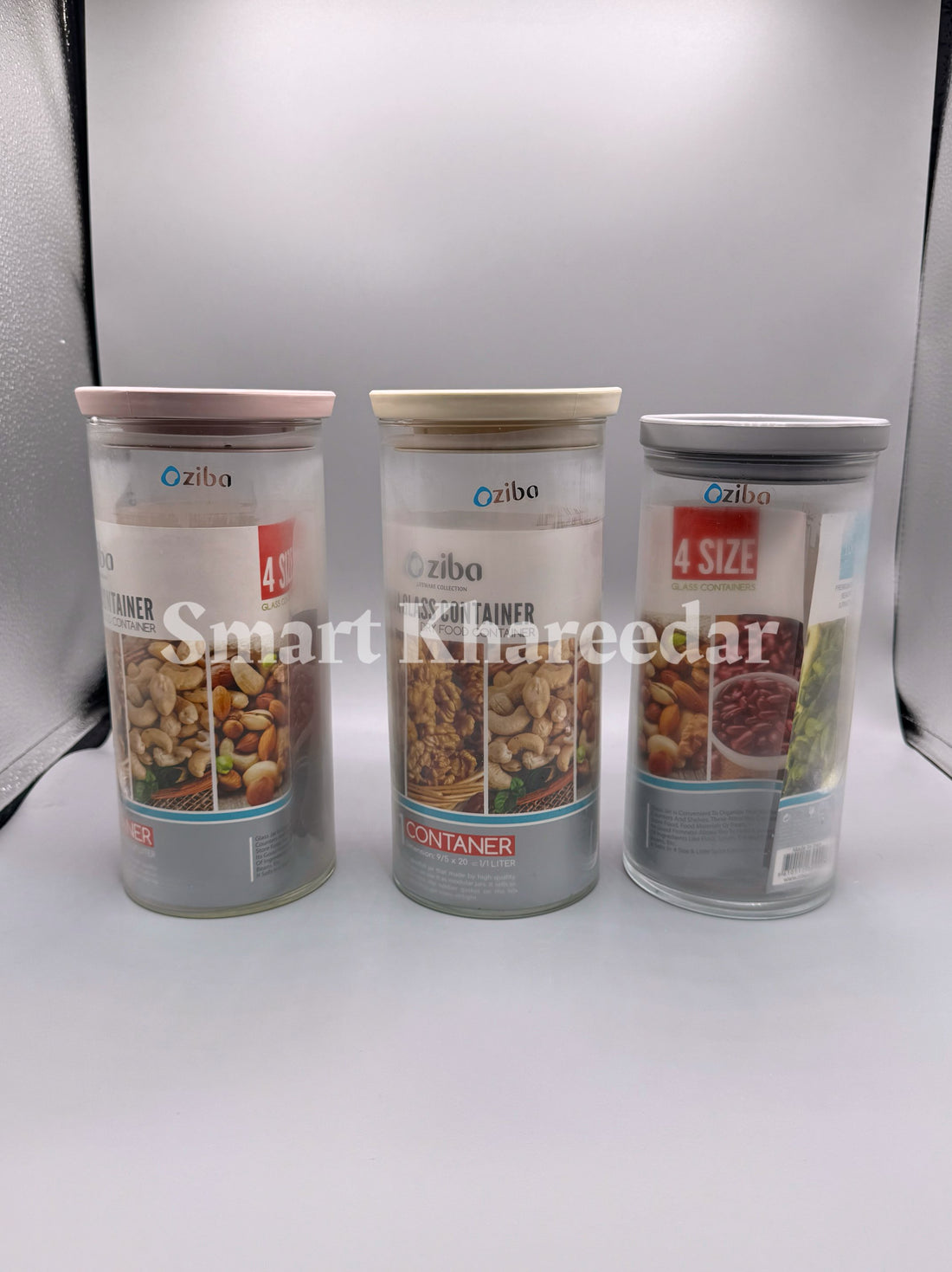 Ziba Glass Jar Airtight Lid - 1.5kg