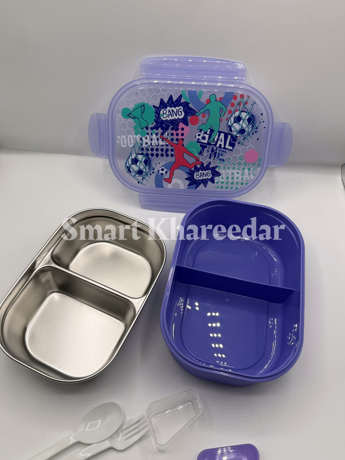 Stainless Steel Unbreakable 2 section Lunch Box