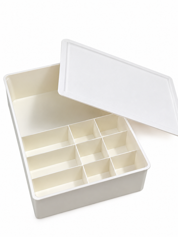 Imported Multi-Section Drawer Organizer with Lid | Storage Box | 36 × 24 × 9.6 cm