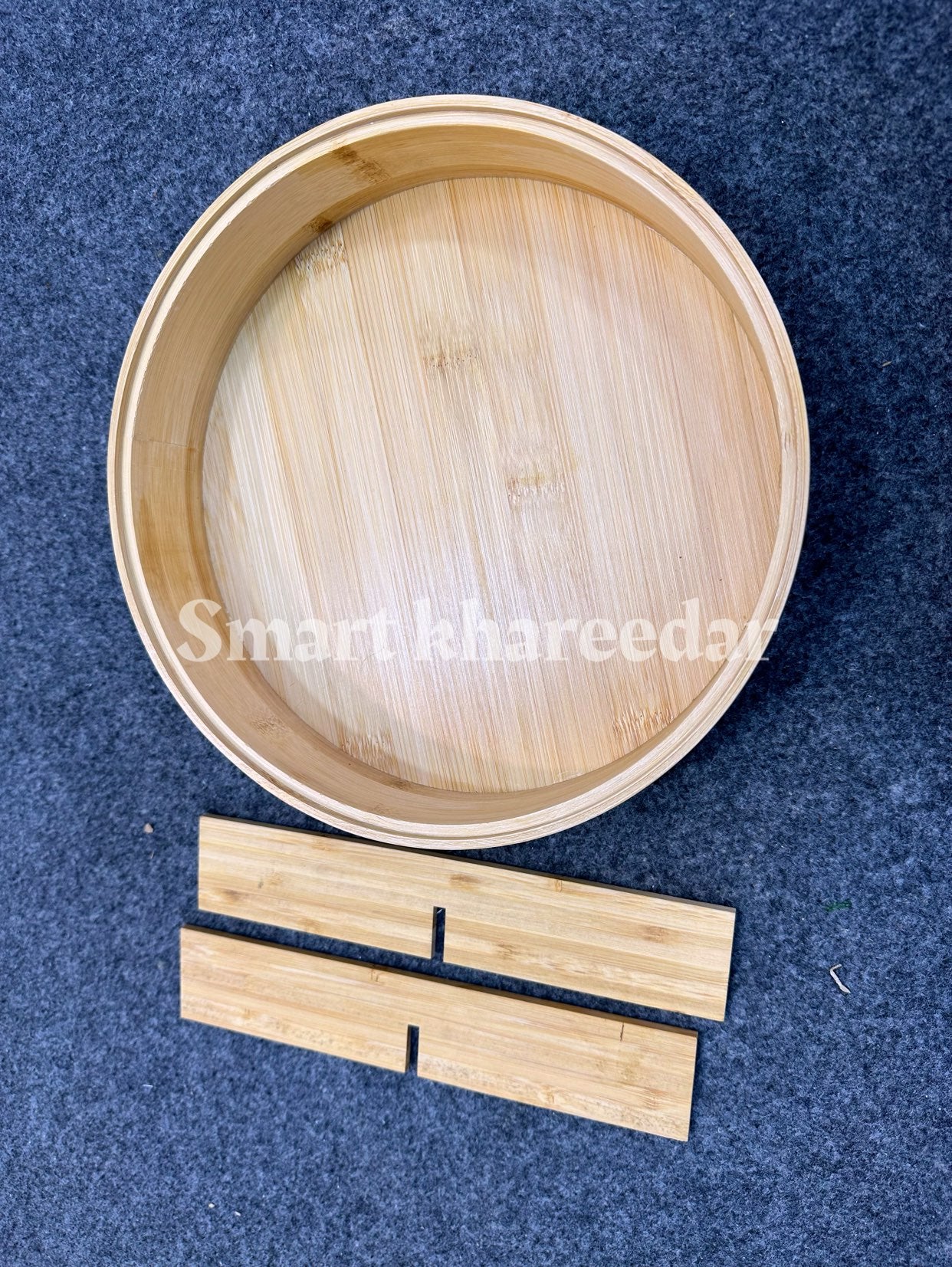 Wooden Round Dry Fruit Platter with Portions