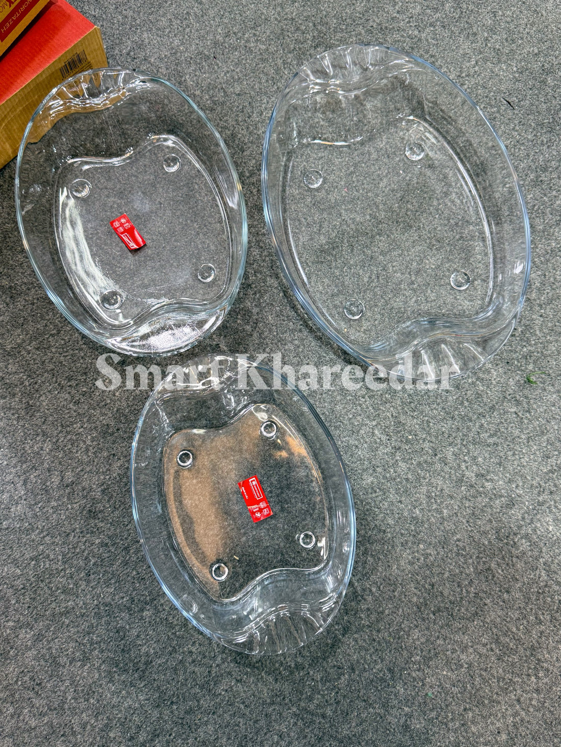 Noritazeh Pyrex Glass Oven Baking Oval Pans - 3pc Lasagna Dishes 3L+4L+5L