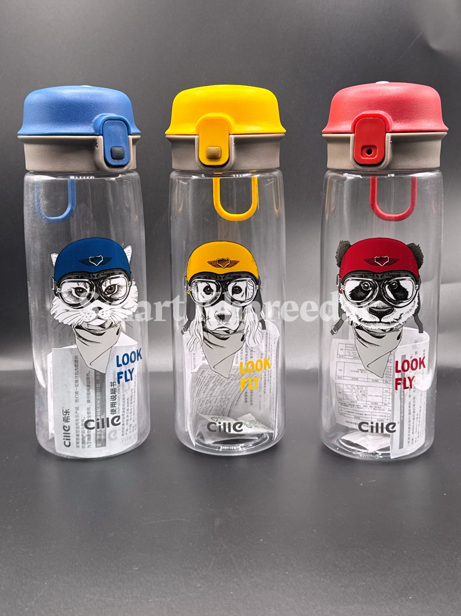 “Look Fly” Animal Character Flip-Top Water Bottle – 1L  | Cille