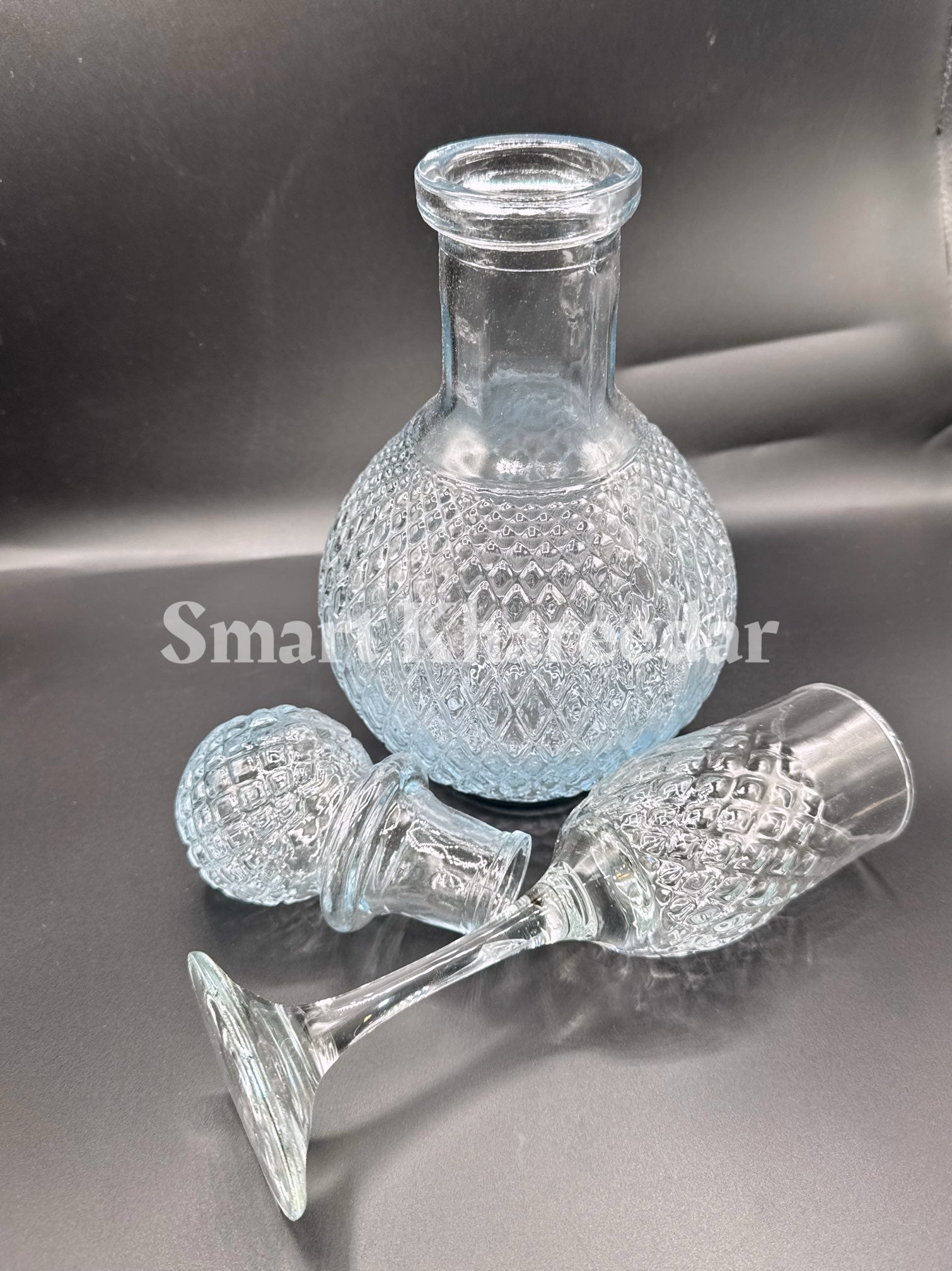 Antique Crystal Clear Glass Water Set