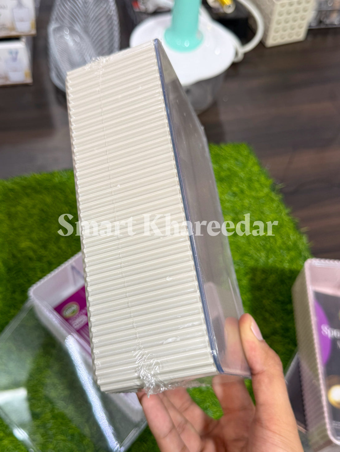 2 Section Rima Container with Acrylic Lid - Cutlery Organizer | Cookie Box