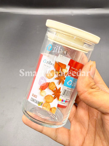 Ziba 400ml Glass Spice Jar with Airtight Lid
