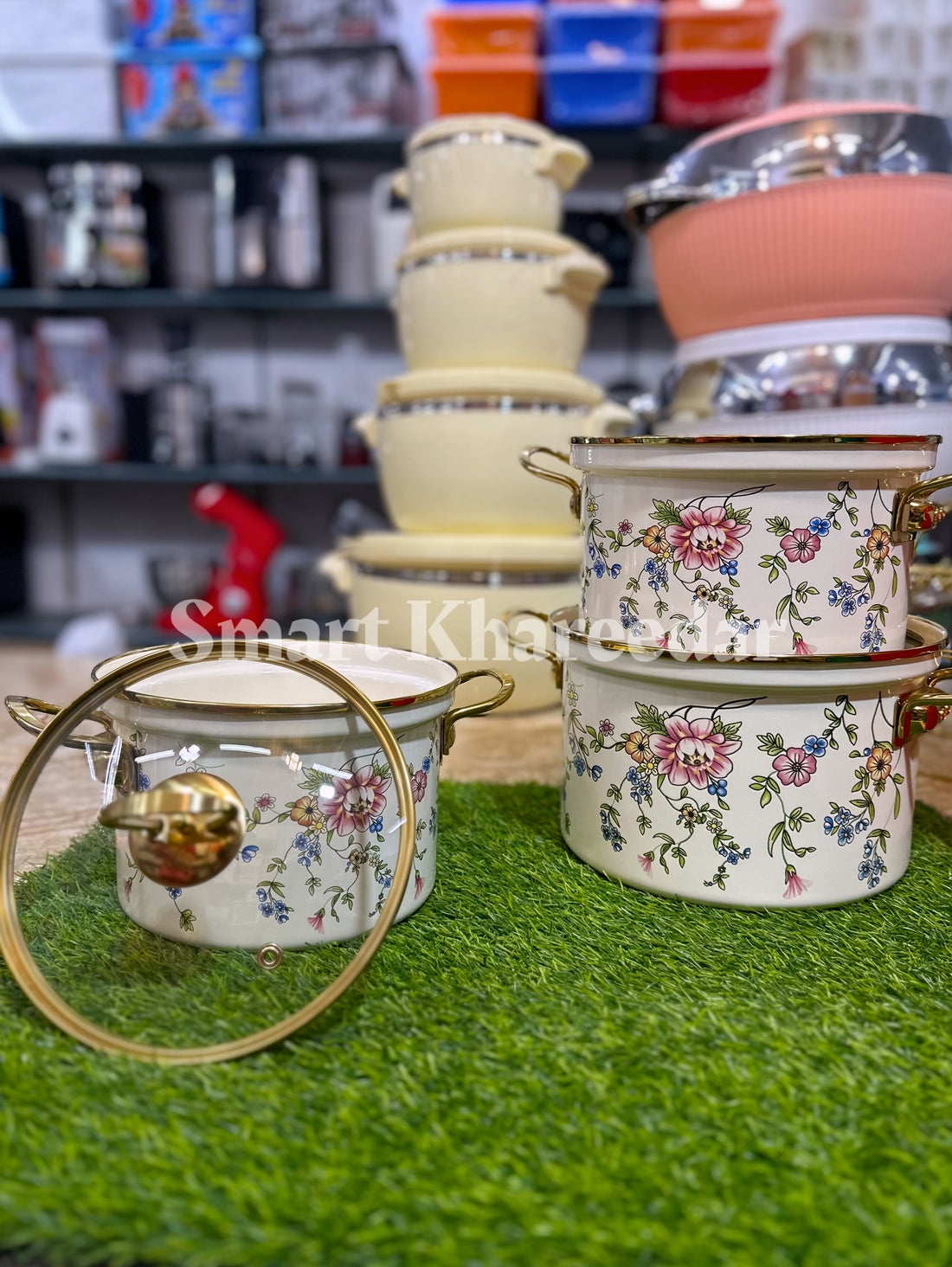 BOSHILANG 3pc Enamel Casserole With Lid Set [Cookware]