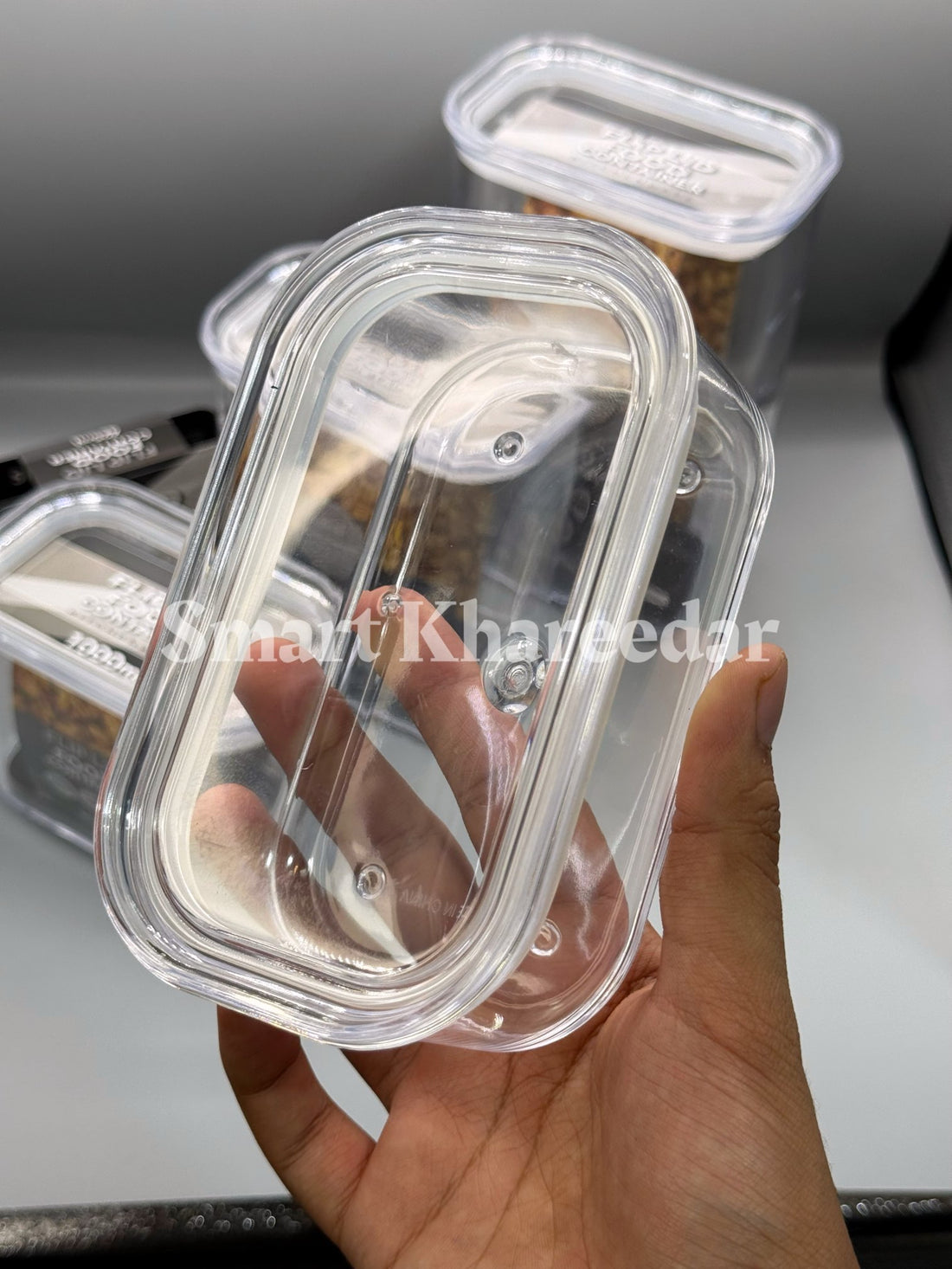 4pc Acrylic Flip Lid Food Container | Airtight Jar set