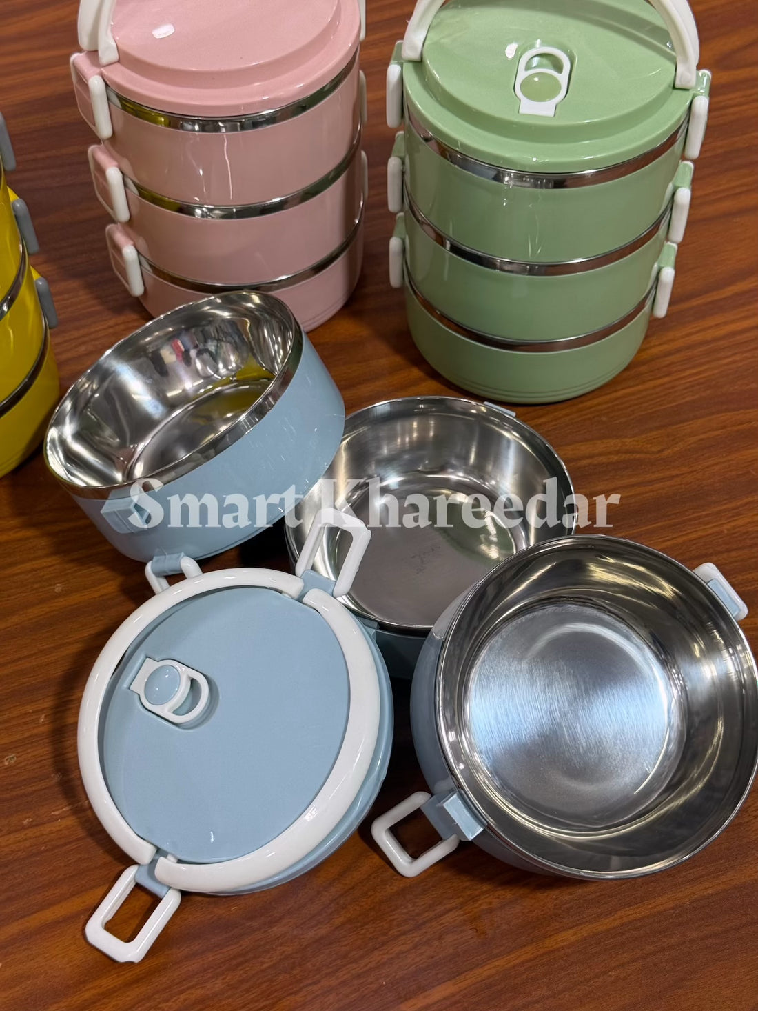 3 Layer Hot & Cool Office Lunch Box (inner stainless steel)