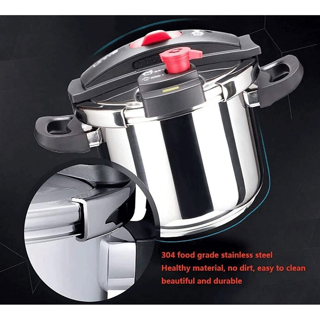 Imported Lot 2pc Stainless Steel 2 Pc Pressure Cooker and Casserole Pot with Steamer [5+7L]