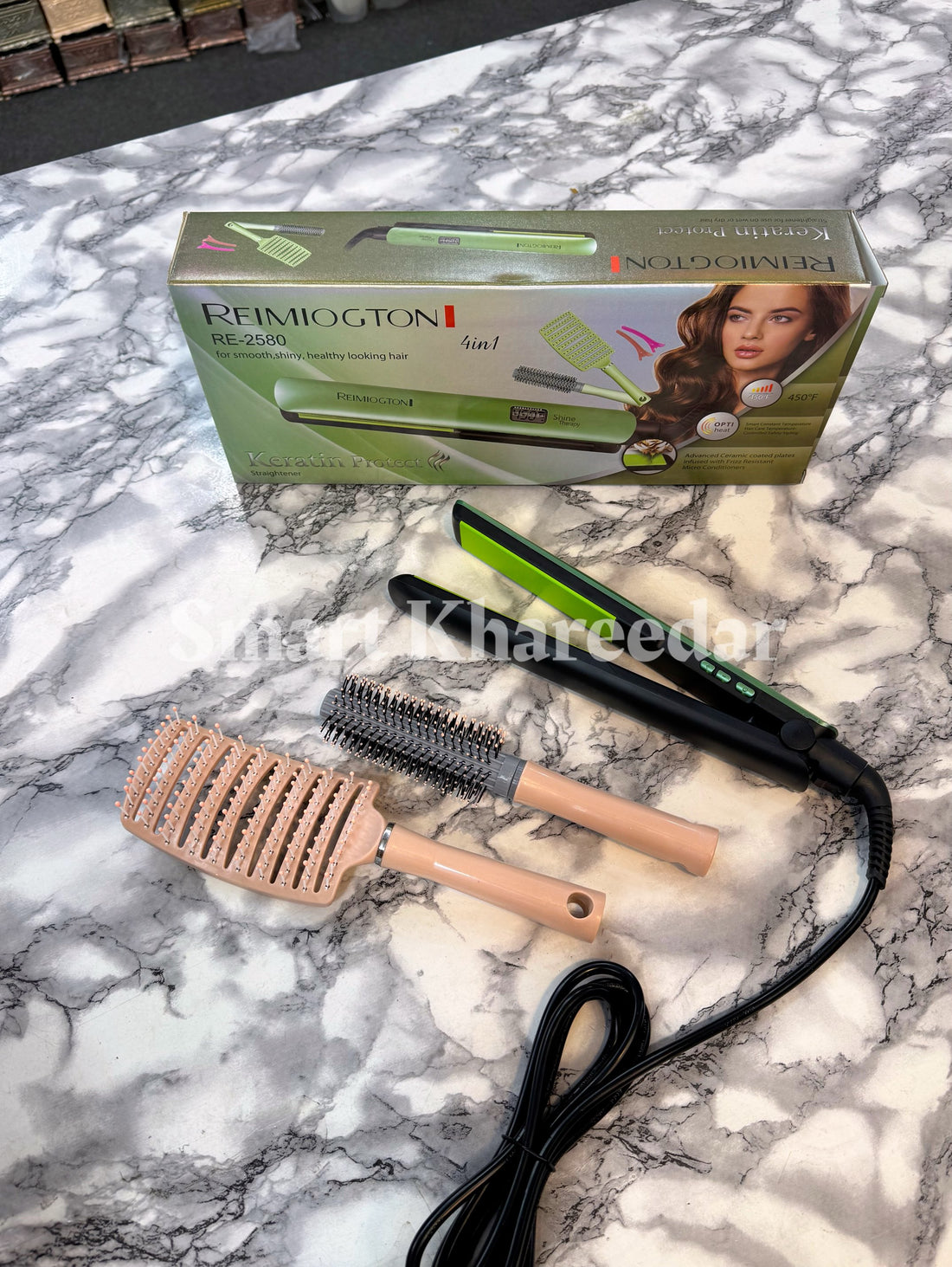 Remington RM-2580 Therapy Hair Straightener & Tools Kit 4in1