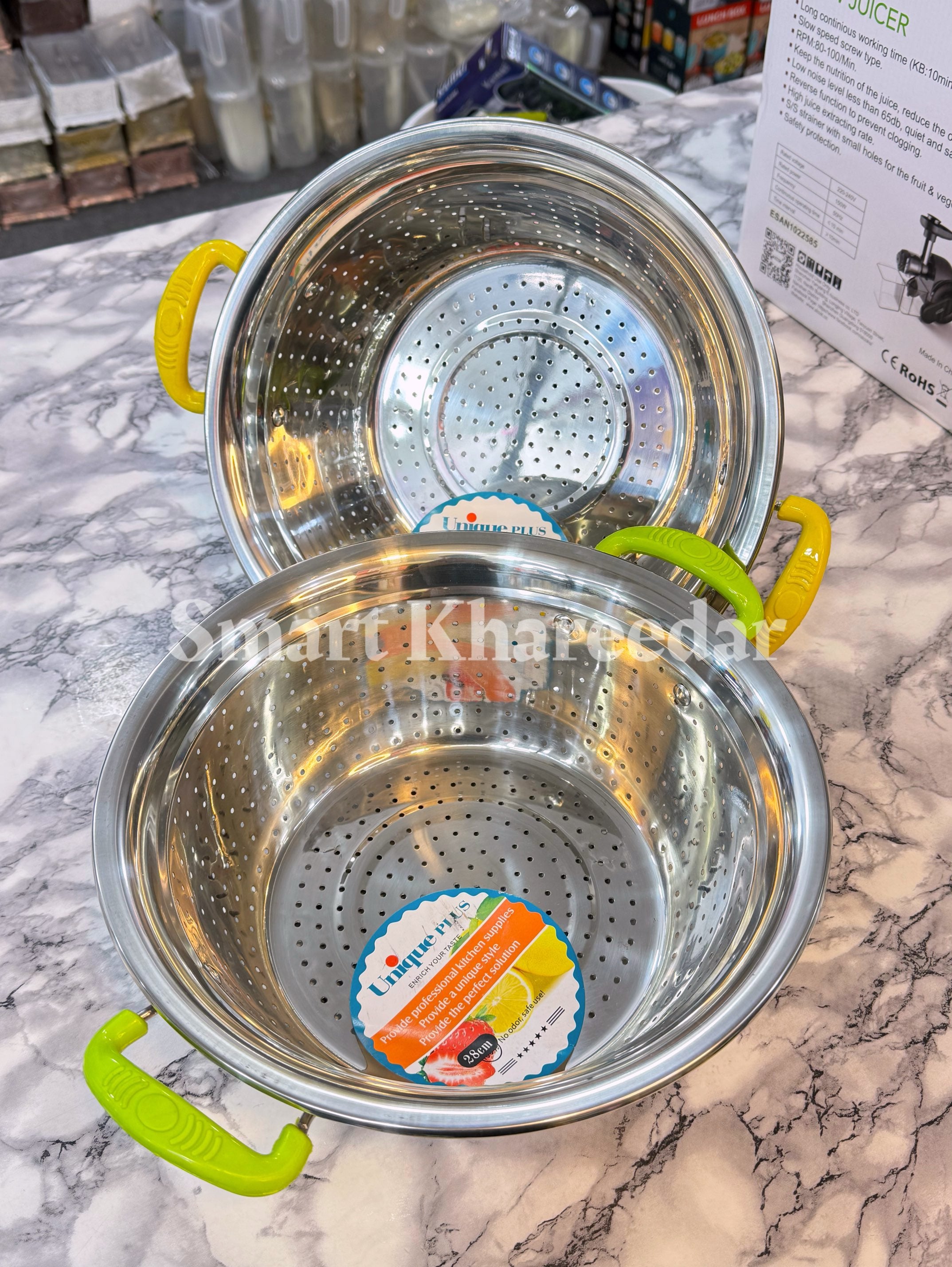 Stainless Steel 34cm Rice Strainer with Handles