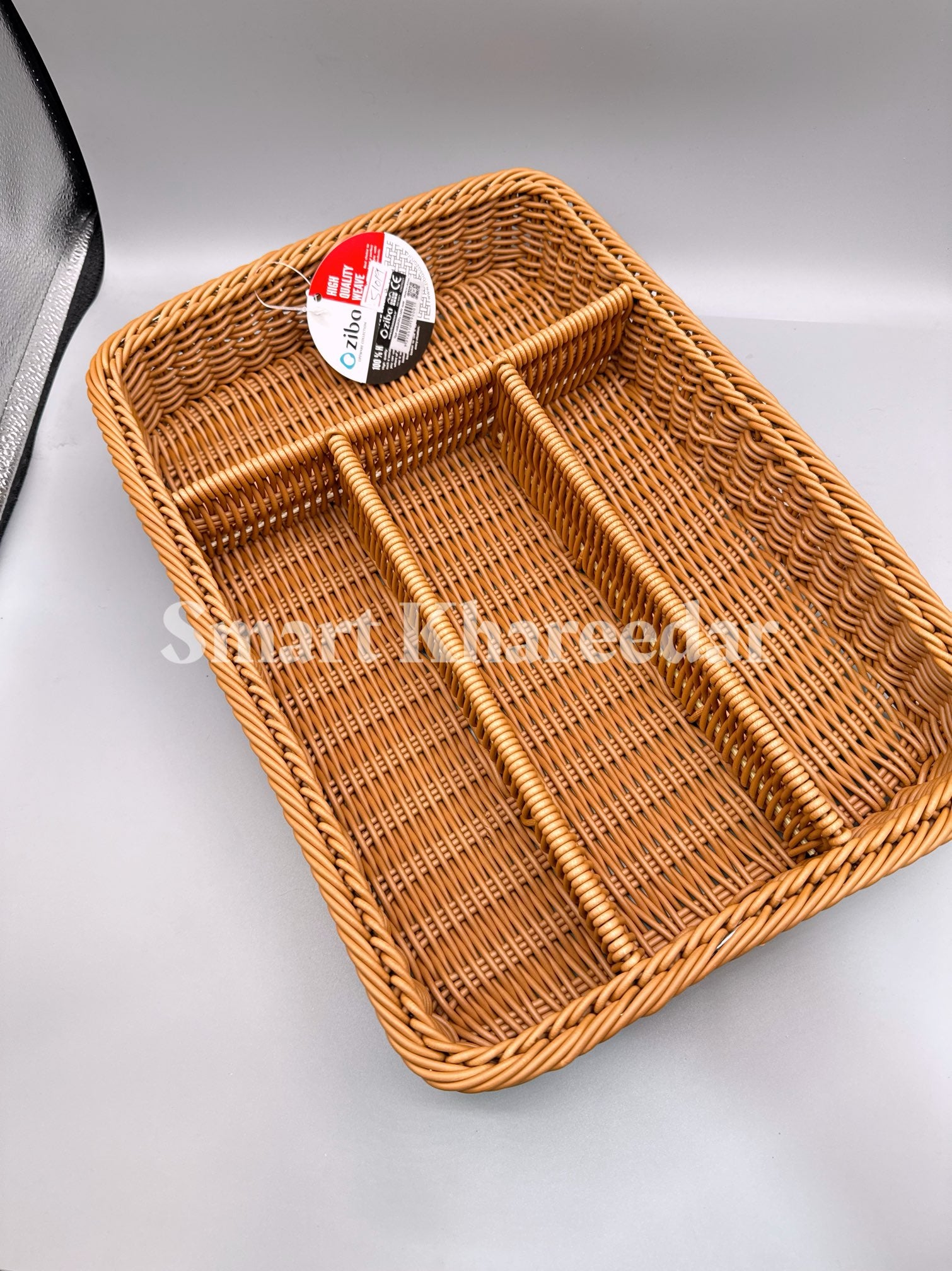 Ziba Hand Woven Weave Cutlery Tray - Spoon Organizer