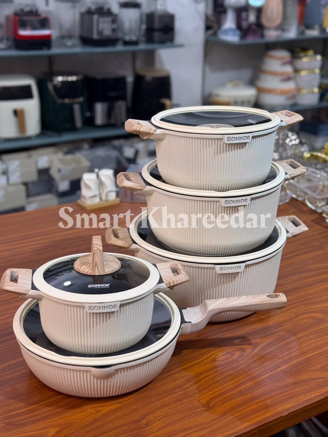 Donnor 15pc Aero Die-Cast Granite Cookware Set | Marble Stone Coating