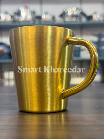 Golden Electroplated Mug - Tea Cup with Handle | 250ml