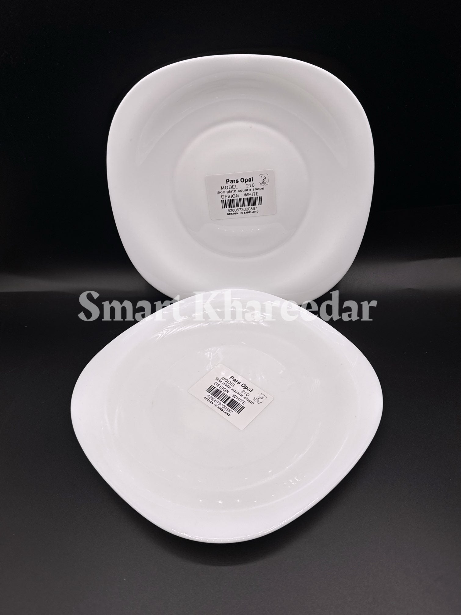 Marble Stone Quarter Plate - White Square Small Plate