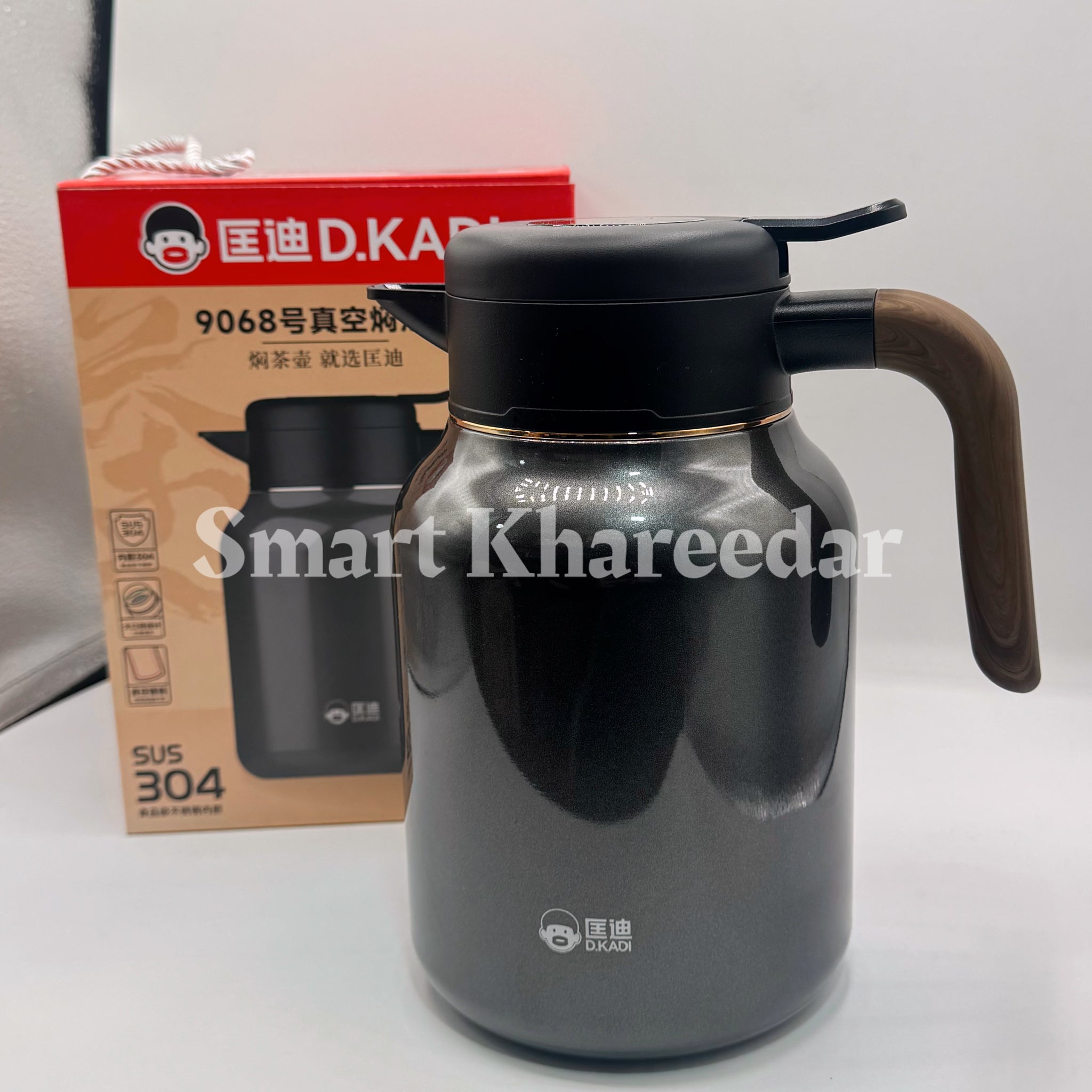 1.8L Flask Stainless Steel Kettle Thermos - 24 Hours Hot & Cool Guarantee